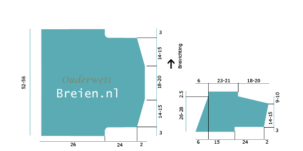 Breipatroon Vest met Strepen