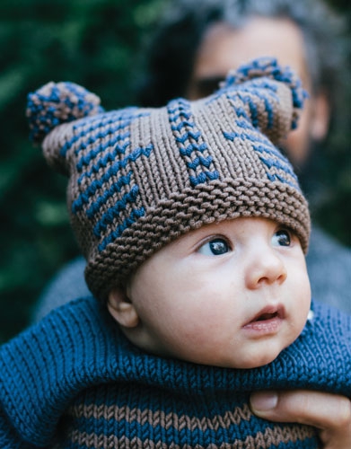 Babymuts breien met pompons