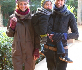 Colsjaal breien in drie kleuren met merino garen
