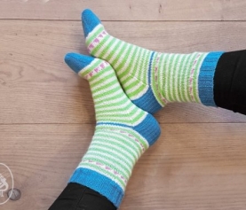 Meerkleurige sokken breien van Durable garen
